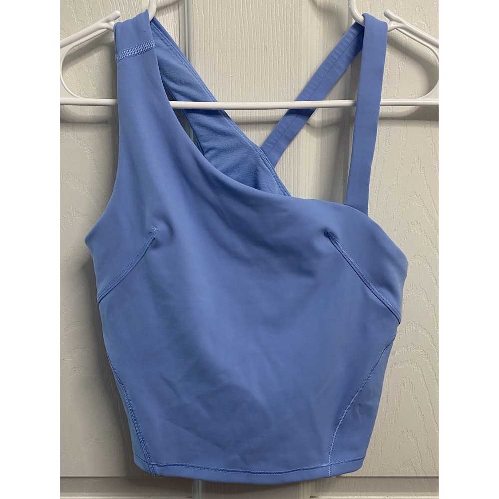 Lululemon Everlux Asymmetrical Women's Tennis Tank Top/Sports‎ Bra Blue Sz.4(XS)